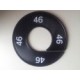 Maatring 9cm zwart/wit 46 